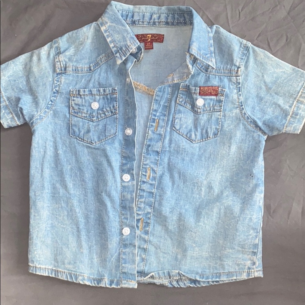 Button up 7for all man kind tshirt